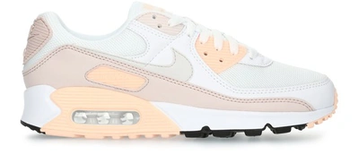 Shop Nike Air Max 90 Sneakers In White Platinum Barely Rose