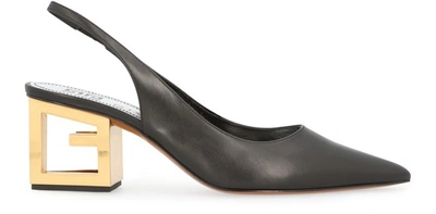 Shop Givenchy Triangle Slingback Pumps In Noir