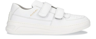 Shop Acne Studios Steffey Trainers In White Optic White