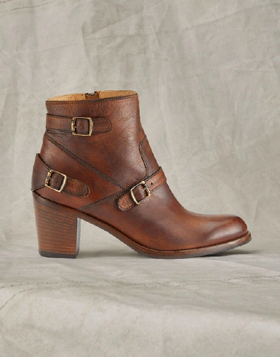 Shop Belstaff Trialmaster Short Leather Boots In Brown
