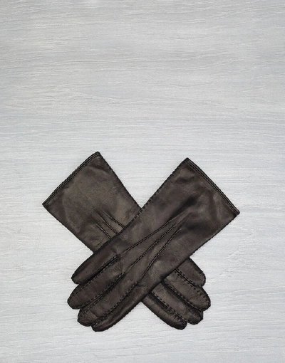 Shop Belstaff Emyvale Leather Gloves In Black