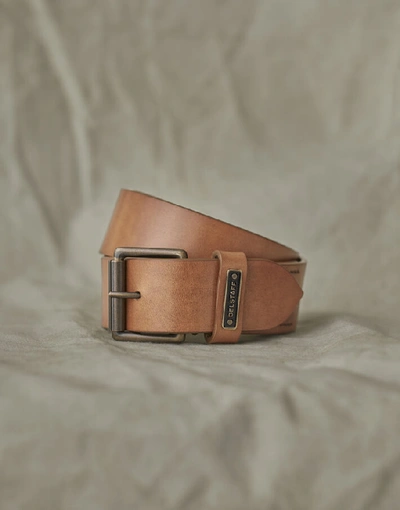 Shop Belstaff Ledger Leather Belt In Brown