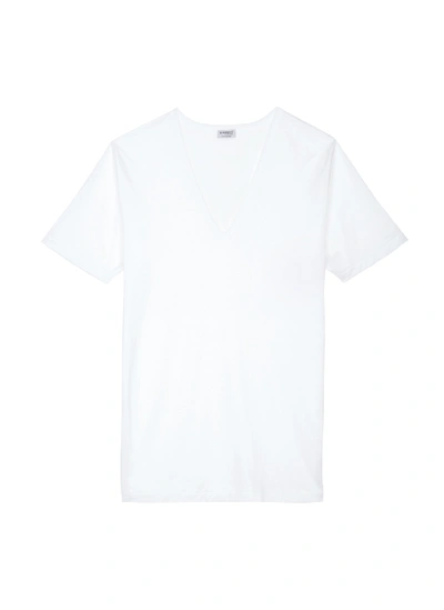 Shop Zimmerli 252 Royal Classic' V-neck Jersey Undershirt In White