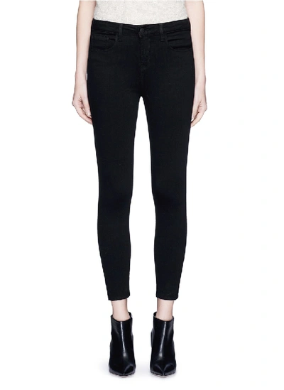 Shop L Agence The Margot' Cropped Skinny Pants In Black