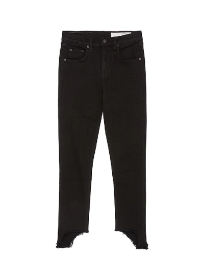 Shop Rag & Bone '10 Inch Capri' Staggered Cuff Skinny Jeans In Black