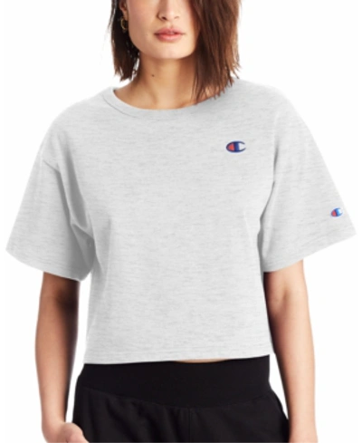 Shop Champion Women's Heritage Cropped T-shirt In Silver Grey