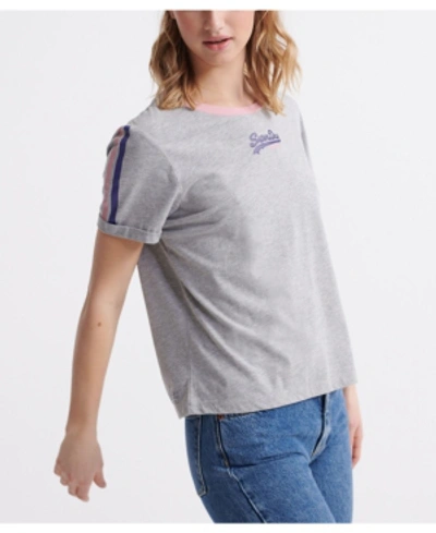 Shop Superdry Women's Vintage Logo Micro Boxy T-shirt In Gray