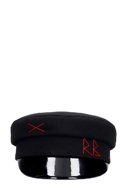 Shop Ruslan Baginskiy Baker Boy Hats In Black Wool