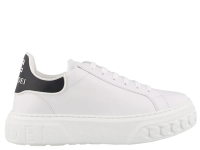 Shop Casadei Sal Sneakers In White