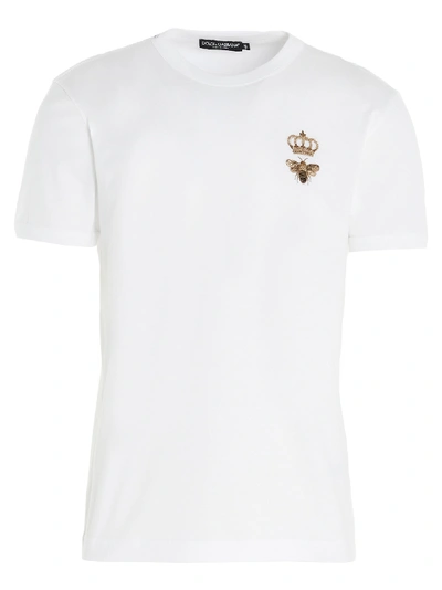 Shop Dolce & Gabbana Corona E Ape T-shirt In White
