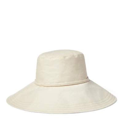 Shop Lauren Ralph Lauren Packable Linen Hat In Old Linen