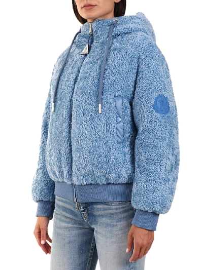 Shop Moncler Ilet Reversible Jacket In Light Blue