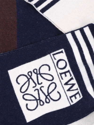 Shop Loewe Football Scarf In Blue