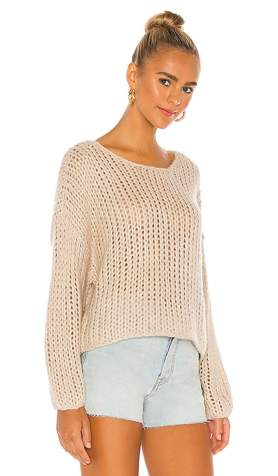 Shop Amuse Society Desert Skies Long Sleeve Knit Sweater In Linen