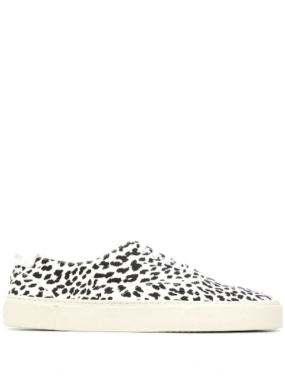 Shop Saint Laurent Venice Leopard Print Sneakers In White