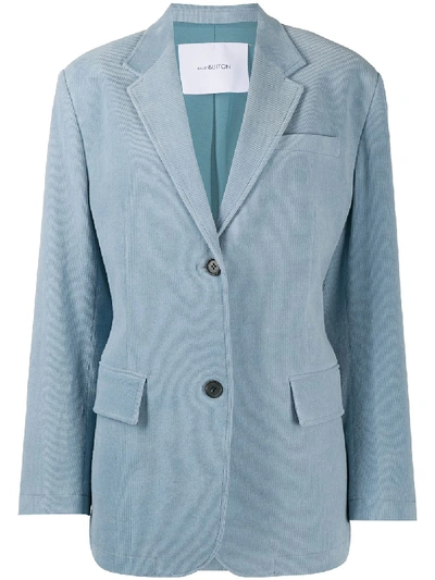 Shop Pushbutton Single-breasted Regular-fit Blazer In Blue