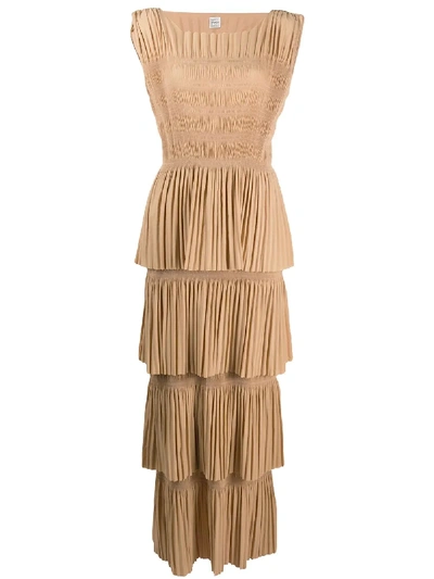 Shop Totême Aramon Maxi Dress In Neutrals