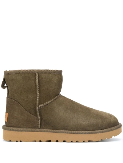 Shop Ugg Mini Ii Ankle Boots In Green