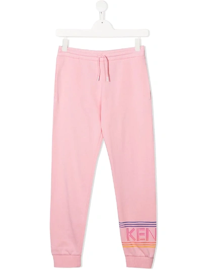 Shop Kenzo Teen Jogginghose Mit Logo-print In Pink