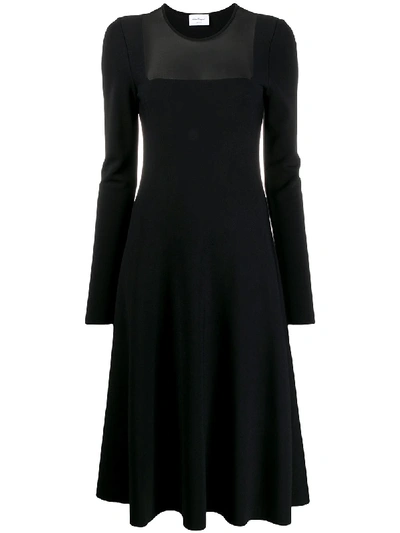 Shop Ferragamo Fit-and-flare Dress In Black