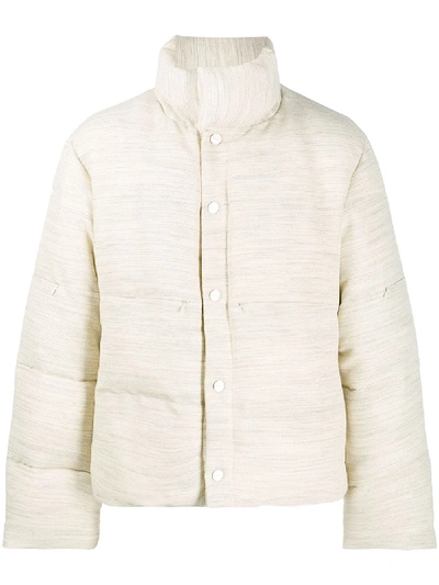 Shop Jacquemus La Doudoune Oversized Puffer Jacket In Neutrals