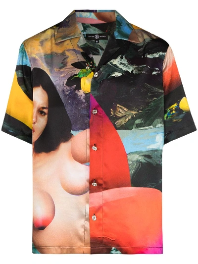 Shop Edward Crutchley Rebecca Graphic-print Silk Shirt In Black