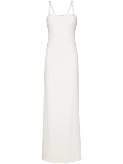 Shop Monot Crêpe Slip Dress In White