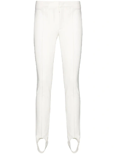 Shop Moncler Skinny-fit Ski Trousers In White