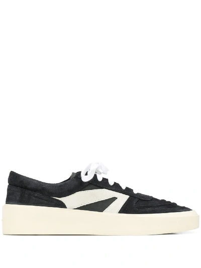 Shop Fear Of God Two-tone Lace-up Sneakers In Black