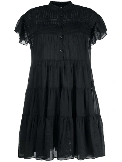 Shop Isabel Marant Étoile Plana Flared Dress In Black