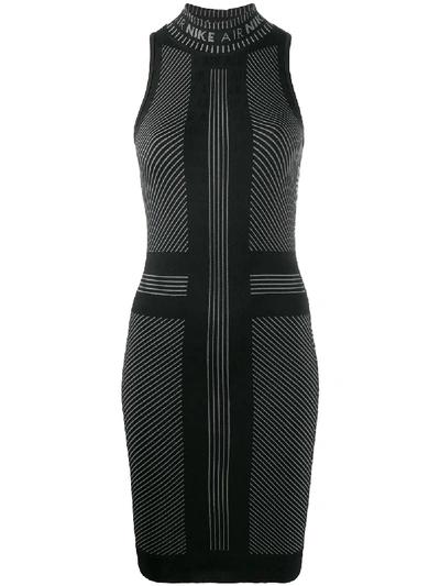 Shop Nike Air Knitted Mini Dress In Black