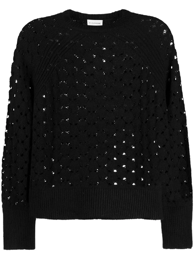 Shop By Malene Birger Acis Open-knit Jumper In Black