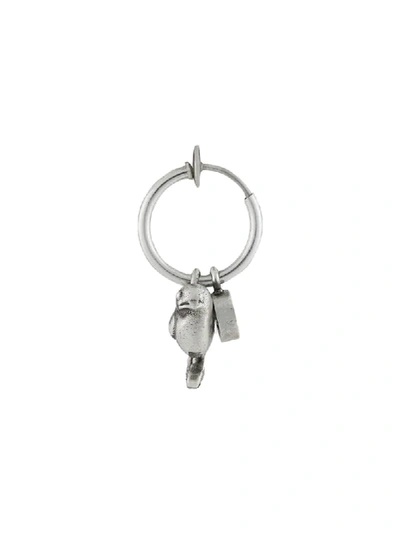 Shop Gucci Chick Single Earring In Silver