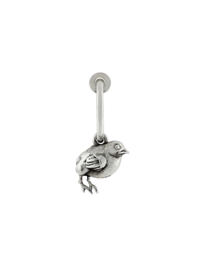 Shop Gucci Chick Single Earring In Silver