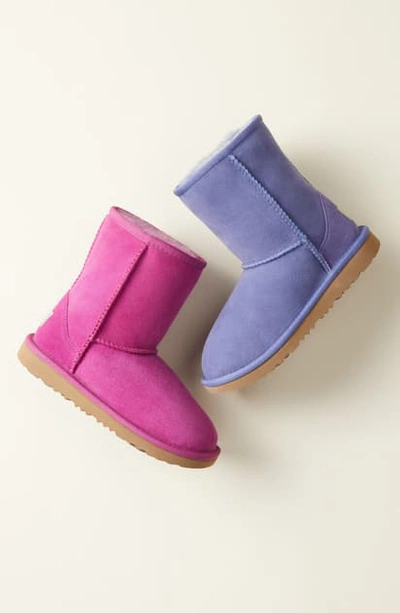 Shop Ugg Kid's  Classic Short Ii Water Resistant Genuine Shearling Boot In Lilac Frost