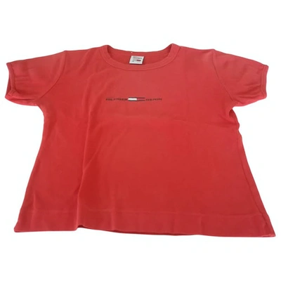 Pre-owned Tommy Hilfiger Red Cotton  Top