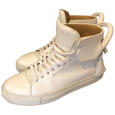 Pre-owned Buscemi Leather Trainers In White