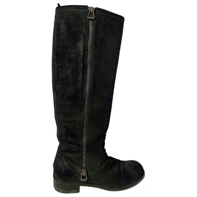 Pre-owned Jimmy Choo Riding Boots In Black