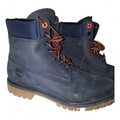 Pre-owned Timberland Navy Leather Boots
