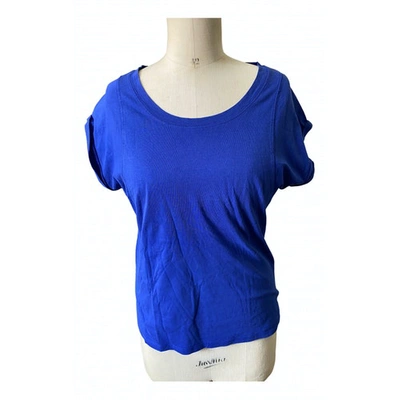 Pre-owned Sandro Blue Cotton Top