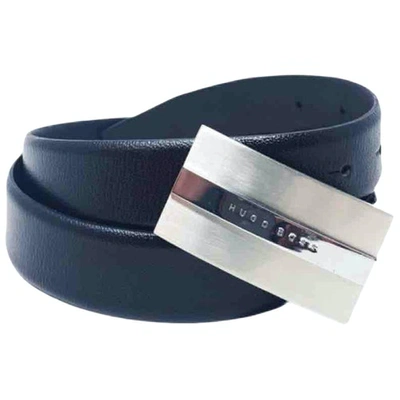 Pre-owned Hugo Boss Black Leather Belt