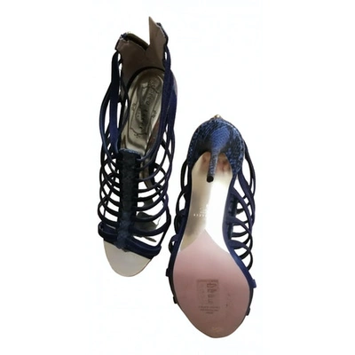 Pre-owned Ted Baker Leather Heels In Blue