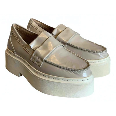 Pre-owned Celine Beige Leather Flats