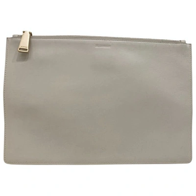 Pre-owned Jil Sander White Leather Clutch Bag