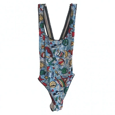Pre-owned Moschino One-piece Swimsuit In Multicolour