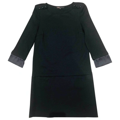 Pre-owned Maje Wool Mini Dress In Black