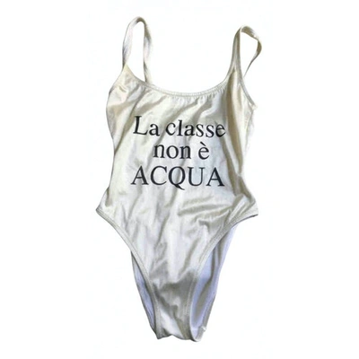 Pre-owned Moschino White Lycra Swimwear