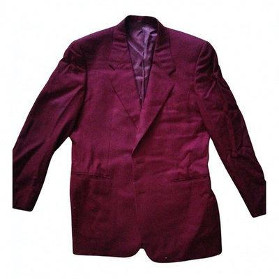 Pre-owned Dior Burgundy Cashmere Jacket