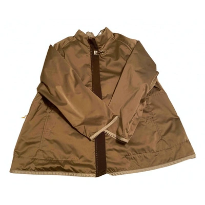 Pre-owned Fay Short Vest In Camel