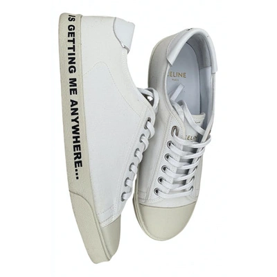 Pre-owned Celine White Cloth Trainers